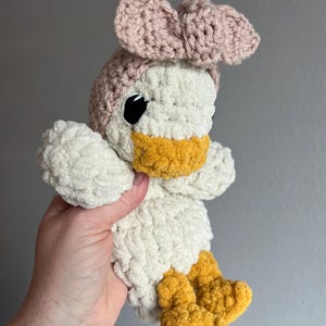 Crochet Baby Duck Snuggler: Handmade Plush Lovey