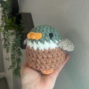 Crochet mallard duck | Gift for baby  | Baby safe plush, duck plushie, mallard duck, woodland nursery, hunting nursery, duck nursery decor