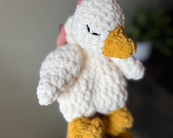 Handgemacht gehäkelte Gans Kuscheldecke, Babypartygeschenk