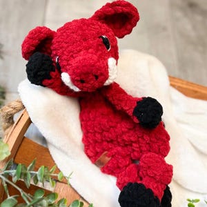 Crochet razorback lovey, crochet Razorback snuggler, Handmade gift for babies, toddlers, Arkansas fan, razorback Baby shower gift, baby gift