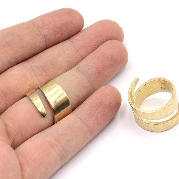 Brass Adjustable Open Wrap Ring, Brass Wrap Ring, Brass Ring, Thumb Ring, Rings For Woman, Adjustable Brass Ring, Raw Brass Rings, BR549