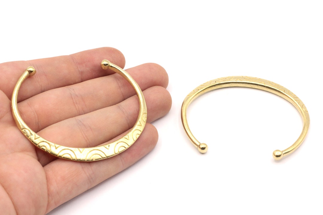 Brass Adjustable Delicate Bracelet, Brass Patterned Bracelet, Cuff