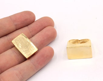 24k Shiny Gold Plated Adjustable Rectangle Signet Ring, Gold Rectangle Ring, Signet Ring, Gold Ring, Adjustable Ring, Gold Plated Ring, G087