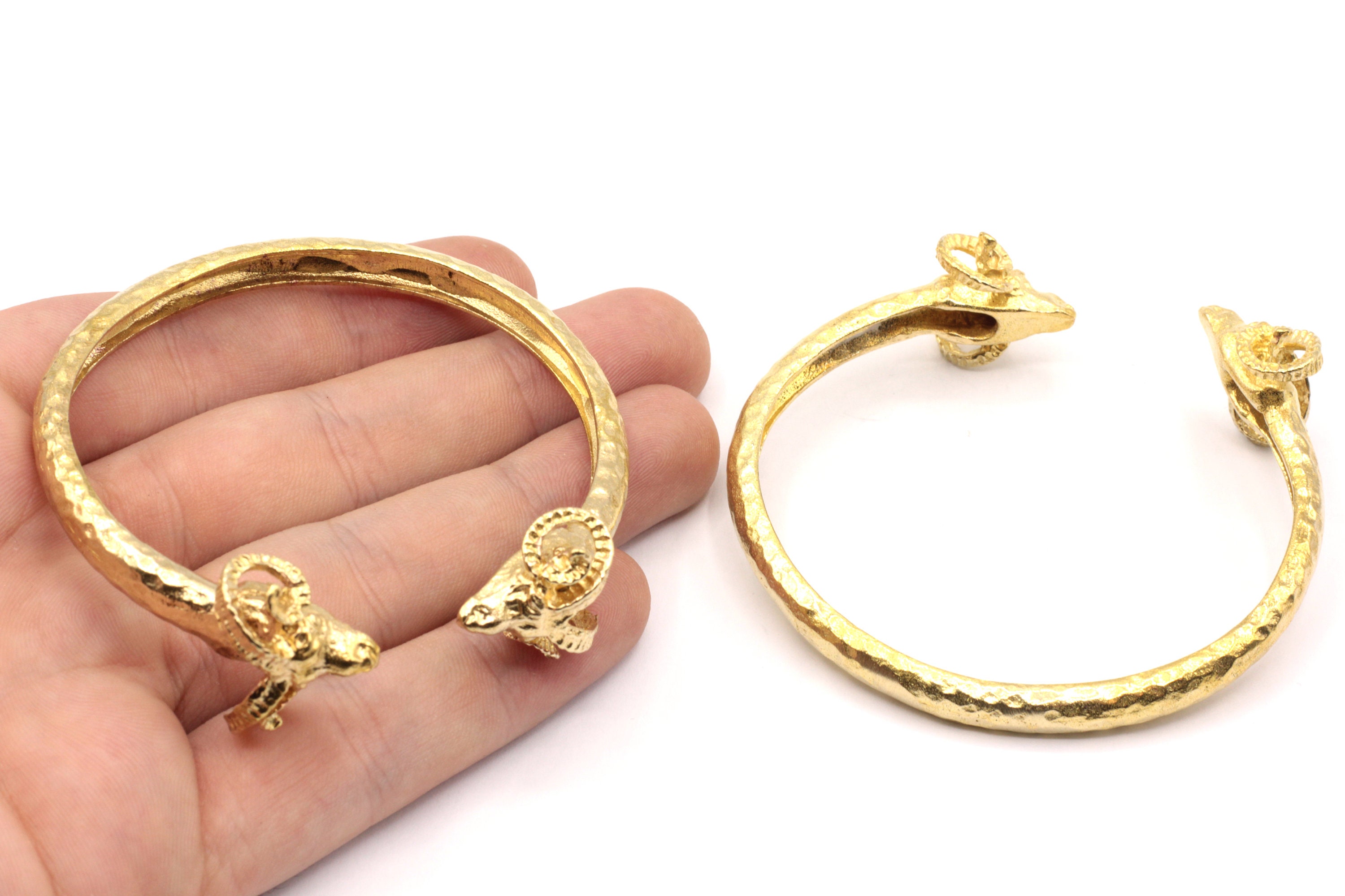 Raw Solid Brass Bangles