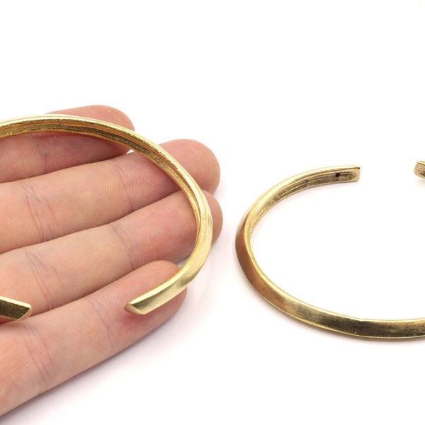 65mm Raw Brass Adjustable Tiny Cuff Bracelet, Brass Bangle Bracelet, Adjustable Brass Bracelet, Brass Findings, Raw Brass Bracelet, BB017