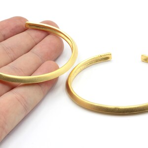 65mm Matt Gold Adjustable Tiny Cuff Bracelet, Gold Bangle Bracelet, Adjustable Bracelet, Gold Findings, Matt Gold Plated Bracelet, BB017