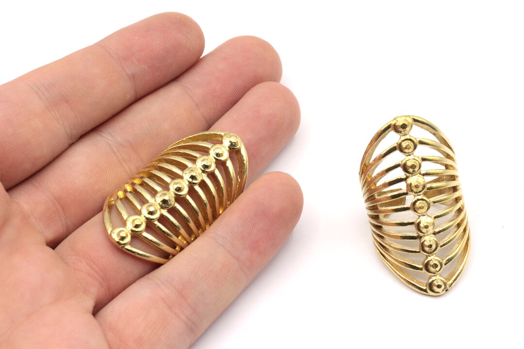 Brass Adjustable Spine Ring Cage Ring Rib Cage Ring Brass Etsy