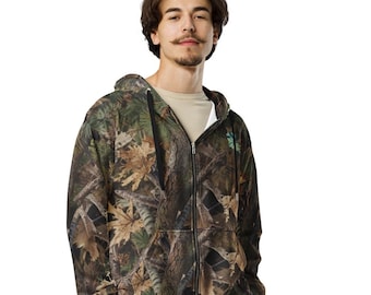 Camouflage Unisex zip hoodie