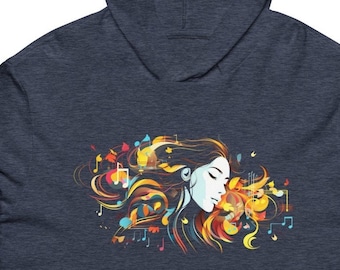 Fall Music Girl Hooded long-sleeve tee