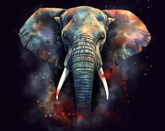 Celestial Elephant Digital Art Print