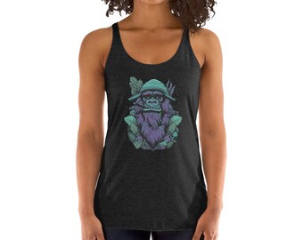 Happy Sasquatch Women's Racerback Tank