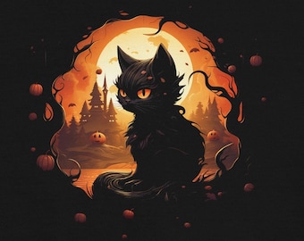 Halloween Katze Jugend Sweatshirt