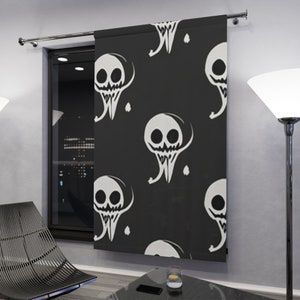 Halloween Window Curtains, Blackout Drapes, Spooky Home Décor, Window Treatments, Halloween Party Decorations