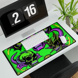 Grand tapis de bureau pour bureau | Tapis de souris gaming | Protecteur de bureau antidérapant | Accessoire pour poste de travail | Décoration de bureau à domicile