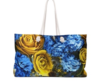 Sac fourre-tout floral de week-end | Grand sac de voyage | Sac de voyage femme | Bagage à main à imprimé fleuri | Bagages de voyage floraux
