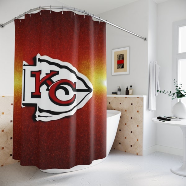Kansas City Chiefs Shower Curtain Etsy