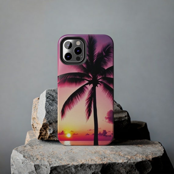 Tropical Sunrise Palm Tree Phone Case | iPhone Cases | Durable Materials |  Trendy | Summer iPhone Cases | Fun Cases | iPhone 14 | iPhone 13 - Etsy