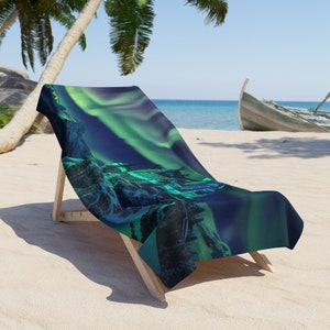 Beach Towel | Minimalist Polyester and Cotton Fabric Beach Towels For Beach Décor | Washable Beach Towels