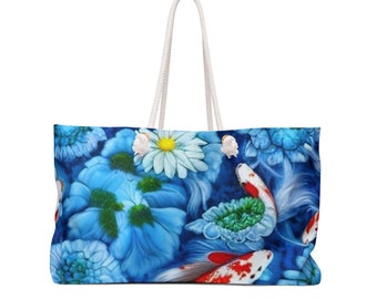 Sac fourre-tout floral de week-end | Grand sac de voyage | Sac de voyage femme | Bagage à main à imprimé fleuri | Bagages de voyage floraux