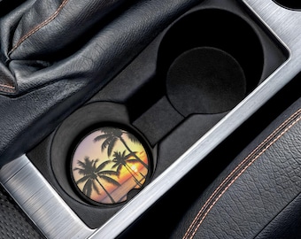 Soapstone Car Coasters for Cup Holders | Absorbent Car Coaster Set | Stone Auto Accessory | Gift for Car Owners