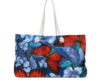 Sac fourre-tout floral de week-end | Grand sac de voyage | Sac de voyage femme | Bagage à main à imprimé fleuri | Bagages de voyage floraux