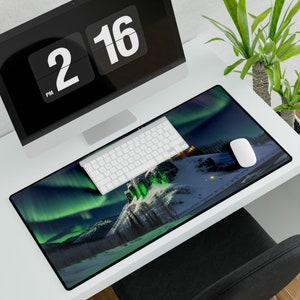 Grand tapis de bureau pour bureau | Tapis de souris gaming | Protecteur de bureau antidérapant | Accessoire pour poste de travail | Décoration de bureau à domicile