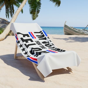 Donald Trump 2024 Beach Towel | Minimalist Polyester and Cotton Fabric Beach Towels For Beach Décor | Washable Beach Towels
