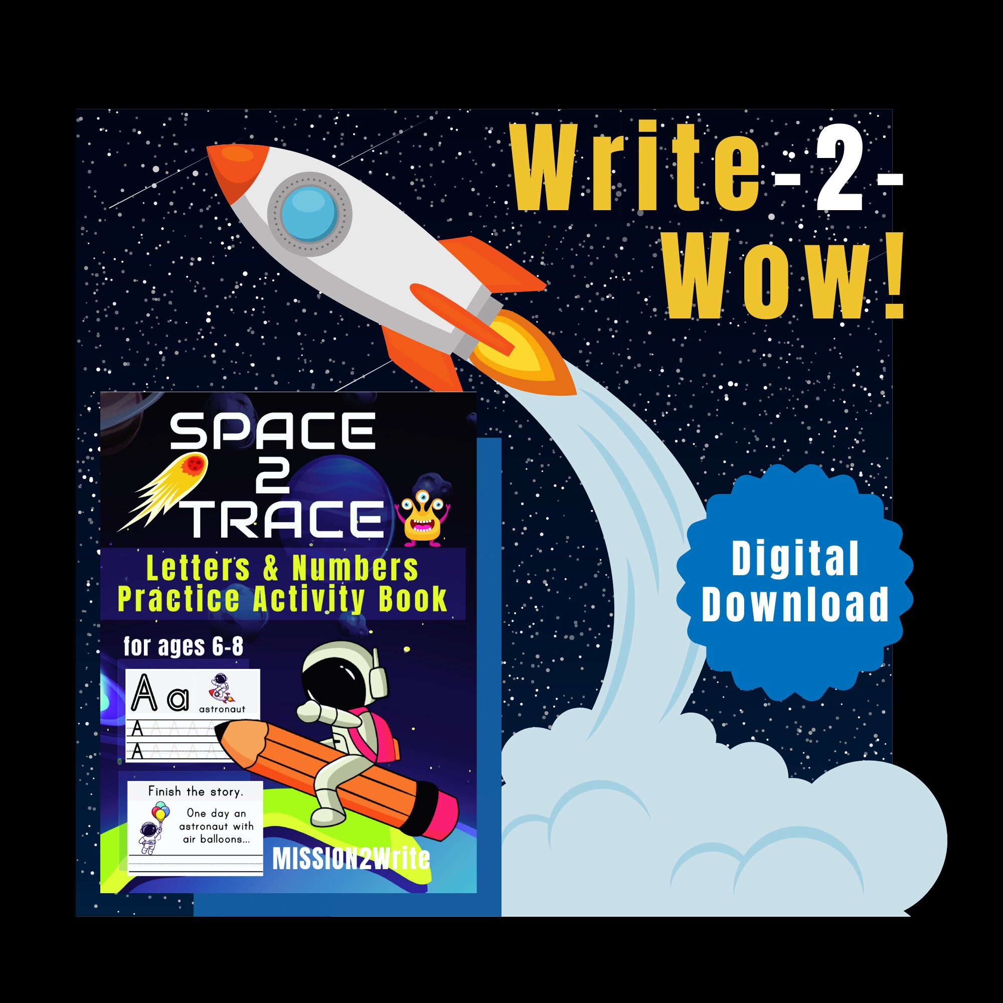 Handwriting Practice Book for Kids Ages 6-8:Improve Handwriting for kids:  Learn to write numbers with this tracing workbook which helps exercize your