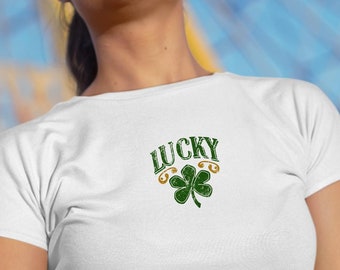 Lucky you baby tee vintage lucky shirt Lucky You 90s Baby Tee Y2K st patrick's Trendy Top Irish Boys Crop Top irish st patty's crop top