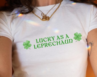 St Patrick's Day Baby Tee,Good Luck shirt,Shamrock shirt, Kiss Me Im Irish,90s style shirt,Irish Baby Tee,Saint Patricks Day Shirt,st paddys