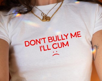 Don't bully me y2k Baby Tee Shirt coquette y2k baby tee Retro 90s Graphic Tee summer essential Trending Womens Tshirt y2k croptop babytee