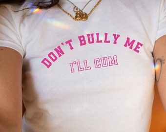 Don't bully me y2k Baby Tee Shirt coquette y2k baby tee Retro 90s Graphic Tee summer essential Trending Womens Tshirt y2k croptop babytee