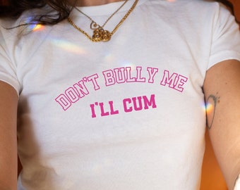 Don't bully me y2k Baby Tee Shirt coquette y2k baby tee Retro 90s Graphic Tee summer essential Trending Womens Tshirt y2k croptop babytee