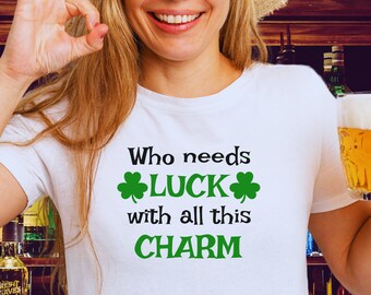 Chemise Shamrock | Sweat-shirt porte-bonheur | Saint-Patrick pour fille | -shirt Saint-Patrick de professeur | Chemise porte-bonheur | st. chemise de la Saint-Patrick