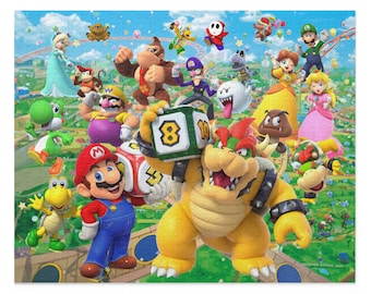 Mario Jigsaw Puzzle, Custom Puzzle Gift 120,250,500 Super Mario Gift, Boys Birthday Gift, Gift For Kids, Kids Birthday Gift Custom