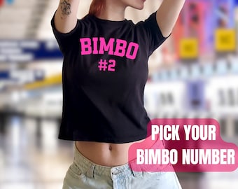 Bimbo Baby Tee Y2k Baby tee trashy y2k aesthetic girls trip baby tee girls vacation shirt girls beach party shirt pink baby tee crop top