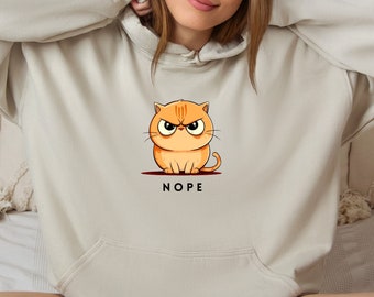 Lustiges Katzen-Sweatshirt, sarkastisches lustiges Sweatshirt, Katzen-Hoodie-Sweatshirts, Katzenmama-Geschenk, Katzenweihnachts-Sweatshirt, lustiges Katzenliebhabergeschenk