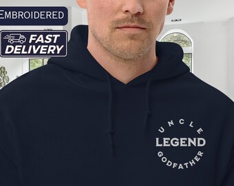 Broderad farbror, gudfader, frieri, present, gudfader, presentidé, gudfader, farbror, skjorta för gudfader, minnesmärke, graviditetsmeddelande, bästa farbror