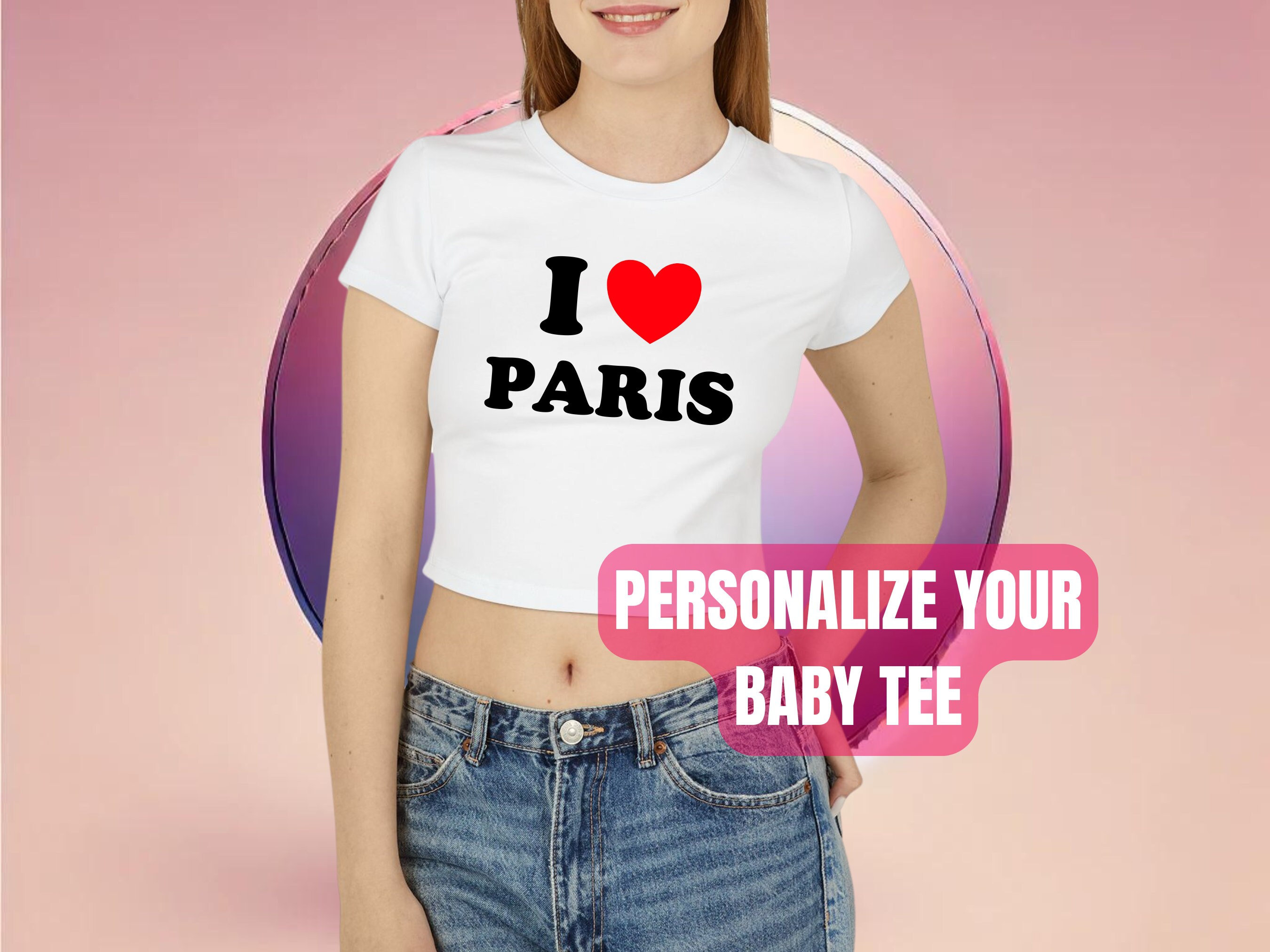 I Love Paris Crop - Etsy