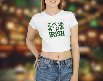 Lucky saint patricks shirt lucky crop top y2k baby tee vintage crop top shamrock top Lucky You baby tee cute Irish top Lucky shamrock shirt