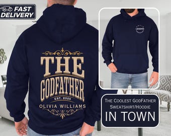 godfather proposal gift godfather sweatshirt custom godfather hoodie Baptism Gift for Godfather Keepsake Godfather Gift Idea uncle godfather