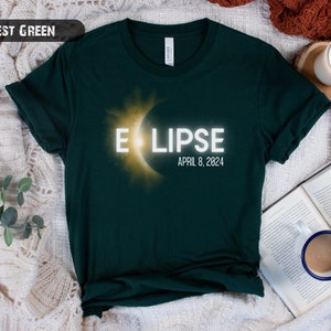 Totale Sonnenfinsternis 2024 Shirt, 8. April 2024, USA Karte, Pfad der Totalität T-Shirt, Frühling Amerika Eclipse Souvenir Geschenk, totale Sonnenfinsternis Shirt