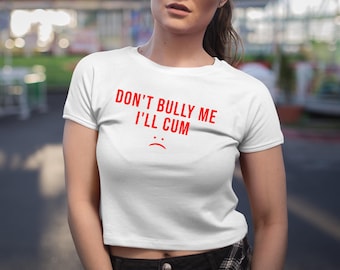 T-shirt bébé Dont intimidateur y2k t-shirt bébé coquette t-shirt bébé y2k crop top sarcastique chemise drôle t-shirt graphique rétro des années 90 essentiel pour l'été