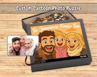 Kundenspezifisches Puzzle vom Foto, Kundenspezifisches Foto Puzzle, Für Ihn, Für Papa, Für Mama, Geburtstagsgeschenk, Vatertagsgeschenk, Muttertagsgeschenk, Cartoon Geschenk Foto