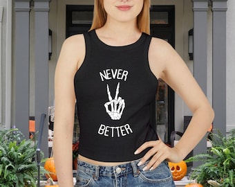 Skeleton Hand Tank Top, Skeleton Ribbed Tank top Skeleton Shirt, Horror Gift, Skeleton Rock Tee, Rock and Roll Shirt, Rock Festival tank top