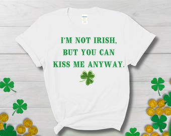 saint patricks day shirt Funny Irish shirt kiss me shirt shamrock tshirt Cute St. Patrick’s shirt Irish drinking tshirt saint paddys shirt