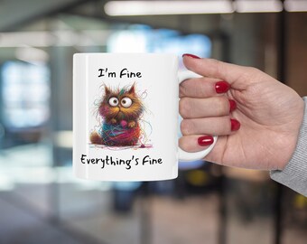 Katzen-Tasse | Lustige Katzen-Tasse | Katzenmama | Geschenk für sie | Katzenhalter Geschenk | Verrückte Katzenlady | Katzenliebhaber | Katzen Papa Geschenk | Geburtstags-Geschenk für Katzenmama