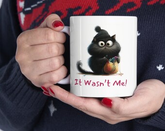 Funny cat coffee mug, black cat mug, cat owner gift, gift for cat mom, cat lover gift, animal lover cup, cat mugs, 11oz coffee mug