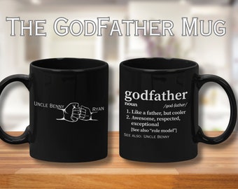 Godfather Mug New Godfather Proposal God father Gift cadeau parrain baptême personalized gift for god father godparent proposal patenonkel