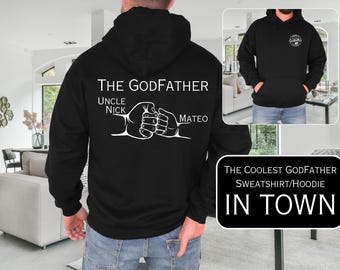 Godfather Gift,Personalized godfather sweatshirt,custom Sweatshirt,Godfather Hoodie ,Godfather Proposal,godparent shirt,Cadeau Baptême